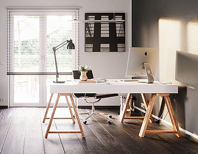 Innenraum Visualisierung Homeoffice